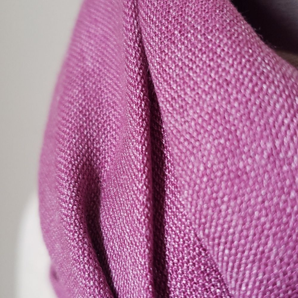 OZSOY Turkey Pink Red Woven Lightweight Fringe Scarf Wrap NWOT - Picture 4 of 7